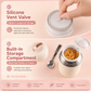 Red 1050ml Thermal Food Jar with Spoon Portable Insulated Lunch Container Vacuum Soup Cup Leakproof Food Flask for Office Travel Camping Stew Rice Porridge Meal Prep