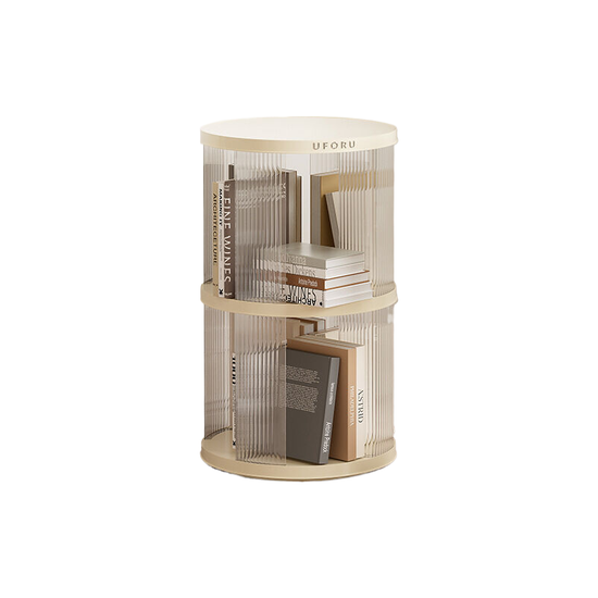 Rotating storage circular bookshelf 2 layers