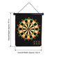 17 Inch Magnetic Dart Board Set -  50 x 42  cm, 3 mm Thick Target with 6 Darts, Compact Indoor Family Game for Home, Parties and Travel