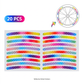 Rainbow Reflective Wheel Stickers - 20 Piece Long Strip Sticker Sheet for Bicycle Bike Rim Decoration, Motorcycle and E-Bike Accessories