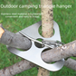 Stainless Steel Camping Tripod Hanger with Adjustable Chain and Hook for Outdoor Cooking, Campfire Hanging Pot and Bush Camping