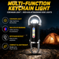 Mini Keychain Flashlight - 2 Pack Portable LED Torch with Hook, Pocket Outdoor Light