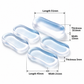 5 Piece Toilet Seat Self Adhesive Bumpers Set - Discreet Clear PU Mute Antislip Gasket, Washable & Reusable, Noise Reduction and Impact Absorption