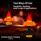 Style-2 LED Halloween Pumpkin Lantern and Simulated Silk Flame Blowing Light with Adjustable Stand and Hanging Chain, Rechargeable Atmosphere Lamp for Party Bar Camping and Home Use