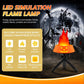 Style-3 LED Halloween Pumpkin Lantern and Simulated Silk Flame Blowing Light with Adjustable Stand and Hanging Chain, Rechargeable Atmosphere Lamp for Party Bar Camping and Home Use