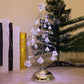 2 Pack Gold & Silver Iron Spiral Crystal Christmas Tree Lamp - Elegant Battery Operated Tabletop Night Light & Ambient Accent LED for Bedroom, Living Room, Birthday & Holiday Decor