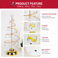 2 Pack Gold & Silver Iron Spiral Crystal Christmas Tree Lamp - Elegant Battery Operated Tabletop Night Light & Ambient Accent LED for Bedroom, Living Room, Birthday & Holiday Decor