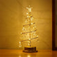 2 Pack Gold & Silver Iron Spiral Crystal Christmas Tree Lamp - Elegant Battery Operated Tabletop Night Light & Ambient Accent LED for Bedroom, Living Room, Birthday & Holiday Decor