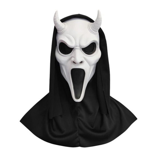 Scream Ghost Face Mask - Halloween Cosplay Latex Hood Mask for Horror Parties, Masquerades and Haunted Houses (Style 9)