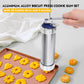 25PCS Mutifunctional Aluminum Alloy Cookie Press Set - DIY Biscuit Maker & Cake Icing Gun with 2-Gear Thickness and 20 Pattern Discs