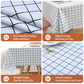140 x 220 CM Pink Checkered Waterproof & Oil-Proof PVC Tablecloth - Modern Wipeable Rectangular Table Protector, Scratch and Heat Resistant for Indoor & Outdoor Use