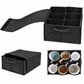 2 Pack Dark Grey Foldable Mug Storage Organizer (Holds 6 Mugs) - Felt Camping & Picnic Dinnerware Storage Box with Handle and Secure Closure