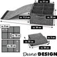 2 Piece Set of Dark Grey Foldable Crockery & Mug Storage Organizer (Holds 8 Plates + 6 Mugs) - Felt Camping & Picnic Dinnerware Storage Box with Handle and Secure Closure