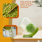 2 Pack Sprouting Jar Lid with Drainage Mesh & Foldable Stand - PP Waterproof Material, 7.3cm Mason Jar Germination Kit for Bean Sprouts and Microgreens