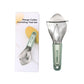 3 Piece Green Stackable Mango Slicer Tool Set - 430 Stainless Steel Mango Peeler, Broad Flesh Scoop and Slicing Tool for Fruit Preparation