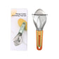 3 Piece Orange Stackable Mango Slicer Tool Set - 430 Stainless Steel Mango Peeler, Broad Flesh Scoop and Slicing Tool for Fruit Preparation