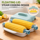 Orange Dual Grid Microwave Corn Cooker (Boxed) - Food Grade Corn Steamer with Lid and 4 Corn Holders, Quick Kitchen Cooking Container for Corn on the Cob