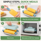 Orange Dual Grid Microwave Corn Cooker (Boxed) - Food Grade Corn Steamer with Lid and 4 Corn Holders, Quick Kitchen Cooking Container for Corn on the Cob