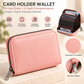 Litchi Grain Pink Accordion Card Holder Wallet (18 Card Slots & 2 Coin Pockets) - Compact Multifunctional PU Card Organiser with Oxford Cloth Lining for Cards, Licence and Coins