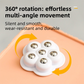 12-Piece Self Adhesive Mini Caster Wheels Set (3 Color x 4 Pack) - 360 Degree Ball Transfer Rollers with 6 Steel Balls, No Drill Furniture Wheels for Storage Boxes and Bins