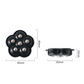12-Piece Self Adhesive Mini Caster Wheels Set (3 Color x 4 Pack) - 360 Degree Ball Transfer Rollers with 6 Steel Balls, No Drill Furniture Wheels for Storage Boxes and Bins