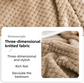 70 x 100cm White Pineapple Grid Plush Blanket - Soft Thick Flannel Jacquard Throw, Fade Resistent & Machine Washable, Lightweight Travel and Spring Summer Bedding