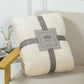 200 x 300cm White Pineapple Grid Plush Sofa Blanket for 3 Seater - Soft Thick Flannel Jacquard Throw, Fade Resistent & Machine Washable, Lightweight Travel and Spring Summer Bedding