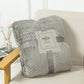 45 x 65cm Grey Pineapple Grid Plush Blanket - Soft Thick Flannel Jacquard Throw, Fade Resistent & Machine Washable, Lightweight Travel and Spring Summer Bedding