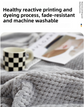 200 x 260cm Mauve Pineapple Grid Plush Sofa Blanket for 2 Seater - Soft Thick Flannel Jacquard Throw, Fade Resistent & Machine Washable, Lightweight Travel and Spring Summer Bedding