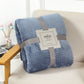 200 x 230cm Blue and Grey Pineapple Grid Plush Sofa Blanket - Soft Thick Flannel Jacquard Throw, Fade Resistent & Machine Washable, Lightweight Travel and Spring Summer Bedding