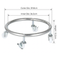 360° Swivel Stainless Steel Plant Caddy with 4 Wheels & 2 Brakes - 26.2cm Round Heavy Duty Mobile Stand, 100kg High Load Capacity for Pots Buckets and Storage
