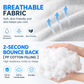 Blue Breathable Ear Hole Pillow for Side Sleepers — Cooling Ice Dot Fabric Hollow Beauty Pillow with 3.5" Center Hole and PP Cotton Fill for CNH & Ear Piercing Protection (17.3 × 12.6 in)