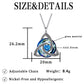 Jun Celtic Knot Heart Shaped Birthstone Necklace for Women - 12 Birth Month Colours Zircon Pendant and Hypoallergenic Stainless Steel Chain with Gift Box