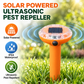 2 Pack Orange Solar Powered Waterproof Snake & Rodent Repeller - Vibration Wave Mole Gopher Deterrent with Buzzer and Ground Stake for Garden Yard Lawn Farm