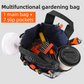Mutifunctional Garden Tool Storage Bag with 7 Outer Pockets & Antidrop Elastic Band - Heavy Duty Waterproof Oxford Cloth Gardening Tote, Medium Size (32 × 15 × 13 cm)