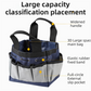 Mutifunctional Garden Tool Storage Bag with 7 Outer Pockets & Antidrop Elastic Band - Heavy Duty Waterproof Oxford Cloth Gardening Tote, Medium Size (32 × 15 × 13 cm)