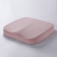 40 x 40CM Pink Ergonomic Memory Foam Seat Cushion with Soft Velvet Cover and Non-Slip Base - Contoured Dual Recess Design for Long Sitting Support & Coccyx Relief