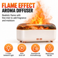 Black Flame Effect Aroma Diffuser & Humidifier with Colour Ambient Lighting and Poweroff Protection - 300ml Essential Oil Mist Diffuser for Bedroom Office and Home