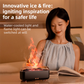 White Flame Effect Aroma Diffuser & Humidifier with Colour Ambient Lighting and Poweroff Protection - 300ml Essential Oil Mist Diffuser for Bedroom Office and Home