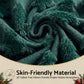 Green Christmas Tree Snowflower Pillow Covers 2 Packs - Soft Faux Fur Jacquard Throw Cushion Covers 45 x 45cm