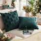 White Christmas Tree Snowflower Pillow Covers 2 Packs - Soft Faux Fur Jacquard Throw Cushion Covers 45 x 45cm