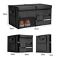 Black Car Boot Organiser - Foldable Waterproof Large Capacity Trunk Storage Box, Space Saving Vehicle Cargo Storage for Groceries, Tools and Travel Essentials