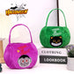 Pumpkin design wearing a hat - Plush Halloween Trick or Treat Candy Bag - Polyester  Tote with Embroidered Face, Lightweight Portable Goody Pouch for  Party Favors and Trick or Treating