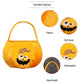 Pumpkin design wearing a hat - Plush Halloween Trick or Treat Candy Bag - Polyester  Tote with Embroidered Face, Lightweight Portable Goody Pouch for  Party Favors and Trick or Treating