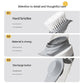 Grey Long Handle Liquid Dispensing Dish Brush（1 brush head+1 sponge brush head） - TPR and PP Construction - Press Button Soap Release,  Non Slip Grip, Kitchen Pot Pan Sink Cleaning Tool