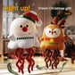Santa Claus design Wind Up Dancing Toy - Halloween and Christmas ABS Plastic Twist Action Figure - Battery Free Spinning and Walking Motion for Party Favors and Holiday Decor