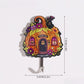 10-pack Halloween Themed Acrylic Wall Hooks（Magic cabin pattern） - Self Adhesive Iron Art Hanger for Keys Bags, Spooky Pumpkin Decor for Entryway and Party