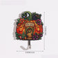 10-pack Halloween Themed Acrylic Wall Hooks（Pumpkin Vine House pattern） - Self Adhesive Iron Art Hanger for Keys Bags, Spooky Pumpkin Decor for Entryway and Party
