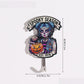 10-pack Halloween Themed Acrylic Wall Hooks（Blue-haired girl pattern） - Self Adhesive Iron Art Hanger for Keys Bags, Spooky Pumpkin Decor for Entryway and Party
