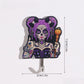 10-pack Halloween Themed Acrylic Wall Hooks（Purple-haired girl pattern） - Self Adhesive Iron Art Hanger for Keys Bags, Spooky Pumpkin Decor for Entryway and Party